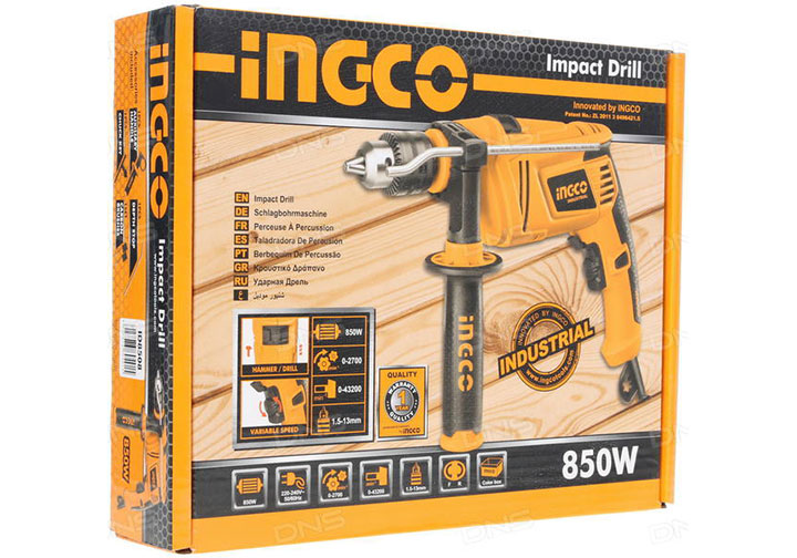 13mm Máy khoan búa 850W INGCO ID8508E 13mm Máy khoan búa 850W INGCO ID8508E