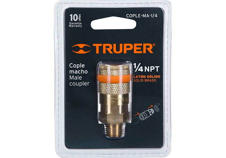 1/4" Khớp nối nhanh ống hơi Truper 19085 (COPLE-MA-1/4) 1/4" Khớp nối nhanh ống hơi Truper 19085 (COPLE-MA-1/4)