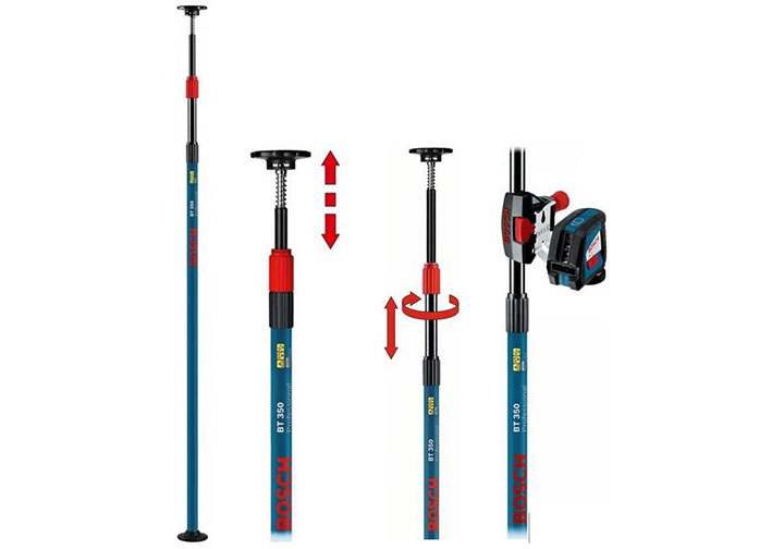 140-350cm Cây chống máy cân mực laser Bosch BT 350 140-350cm Cây chống máy cân mực laser Bosch BT 350