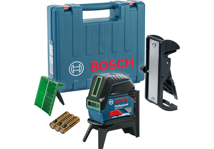 15m Máy cân mực tia laser xanh Bosch GCL 2-15 G 15m Máy cân mực tia laser xanh Bosch GCL 2-15 G