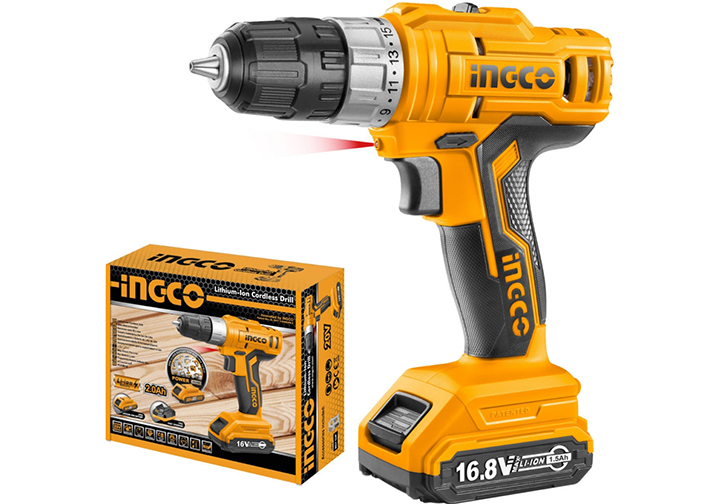 16.8V Máy khoan vặn vít dùng pin INGCO CDLI1611 16.8V Máy khoan vặn vít dùng pin INGCO CDLI1611
