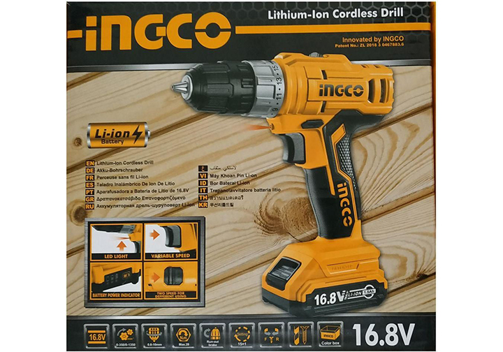 16.8V Máy khoan vặn vít dùng pin INGCO CDLI1611 16.8V Máy khoan vặn vít dùng pin INGCO CDLI1611