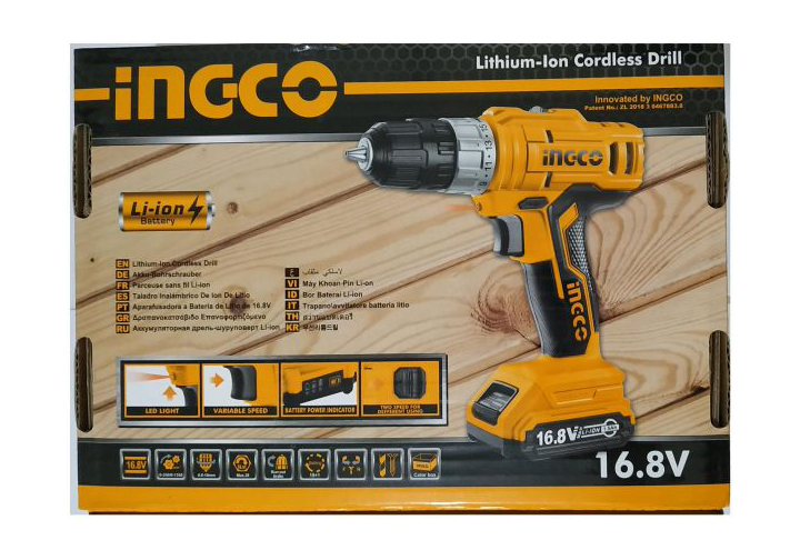 16.8V Máy khoan vặn vít dùng pin INGCO CDLI1612 16.8V Máy khoan vặn vít dùng pin INGCO CDLI1612