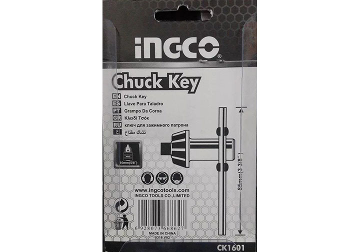 16mm Chìa vặn đầu khoan INGCO CK1601 16mm Chìa vặn đầu khoan INGCO CK1601