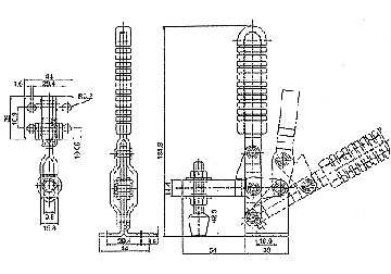 185kg Gá kẹp (cam kẹp) định vị chiều dọc King-Diamond KD-101D 185kg Gá kẹp (cam kẹp) định vị chiều dọc King-Diamond KD-101D