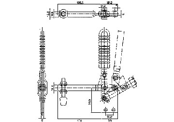 185kg Gá kẹp (cam kẹp) định vị chiều dọc King-Diamond KD-101ES 185kg Gá kẹp (cam kẹp) định vị chiều dọc King-Diamond KD-101ES