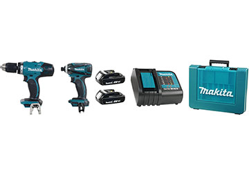18V Bộ máy khoan, máy bắt vít dùng pin Makita DLX2022 18V Bộ máy khoan, máy bắt vít dùng pin Makita DLX2022