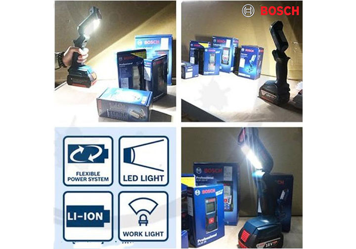 18V Đèn led chiếu sáng dùng pin Bosch GLI 180-LI (bản SOLO) 18V Đèn led chiếu sáng dùng pin Bosch GLI 180-LI (bản SOLO)