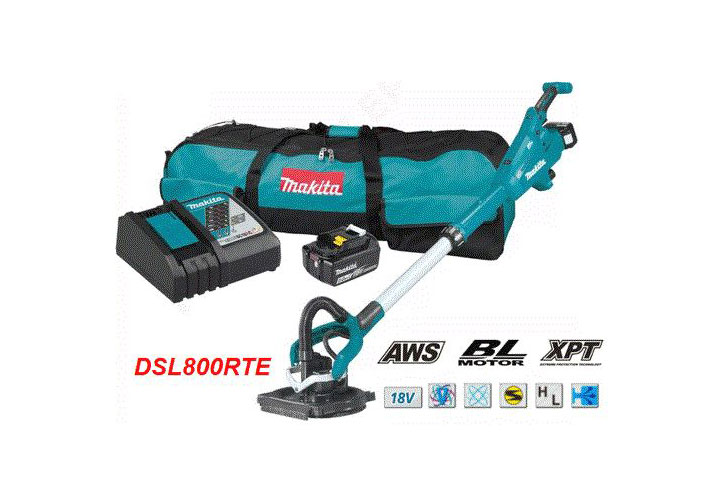 18V Máy chà nhám tường dùng pin 225mm Makita DSL800RTE 18V Máy chà nhám tường dùng pin 225mm Makita DSL800RTE