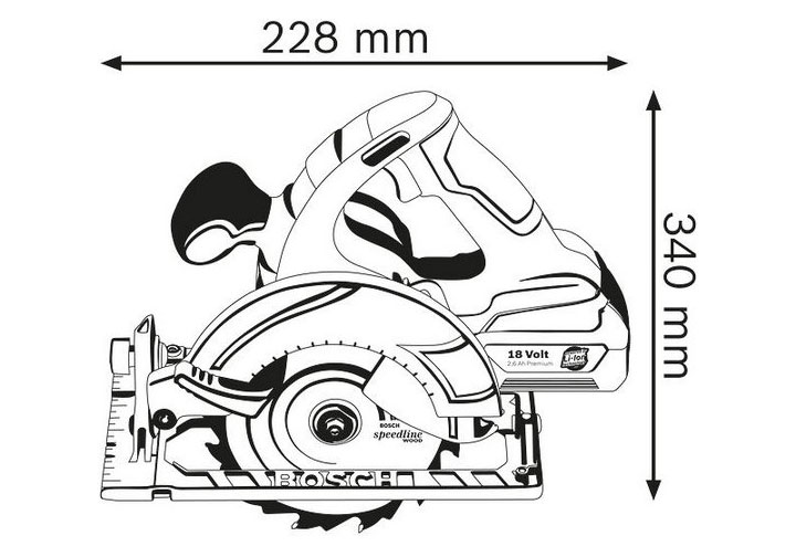 18V Máy cưa đĩa dùng pin 165mm Bosch GKS 18V-LI 18V Máy cưa đĩa dùng pin 165mm Bosch GKS 18V-LI