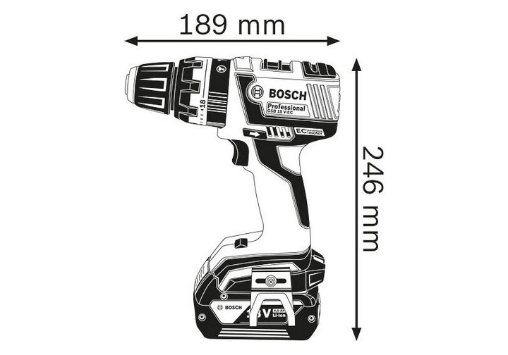 18V Máy khoan búa vặn vít dùng pin Bosch GSB 18 V-EC (bản SOLO) 18V Máy khoan búa vặn vít dùng pin Bosch GSB 18 V-EC (bản SOLO)