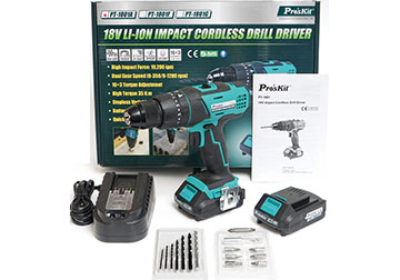 18V Máy khoan vặn vít dùng pin Proskit PT-1801F 18V Máy khoan vặn vít dùng pin Proskit PT-1801F
