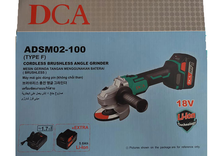 18V Máy mài góc dùng pin 100mm DCA ADSM02-100F 18V Máy mài góc dùng pin 100mm DCA ADSM02-100F