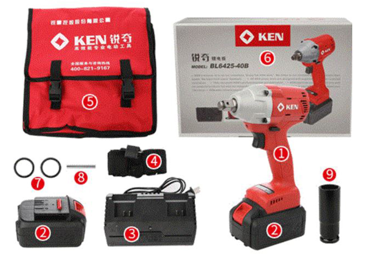 18V Máy siết bu lông dùng pin Ken BL6425-40B 18V Máy siết bu lông dùng pin Ken BL6425-40B