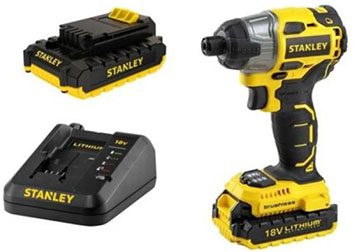 18V Máy vặn vít dùng pin không chổi than Stanley SBI201D2K 18V Máy vặn vít dùng pin không chổi than Stanley SBI201D2K