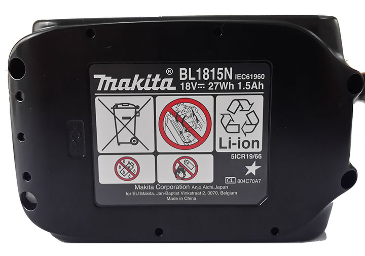 18V/1.5Ah Pin Lithium-Ion chân gài vàng Makita BL1815N 18V/1.5Ah Pin Lithium-Ion chân gài vàng Makita BL1815N
