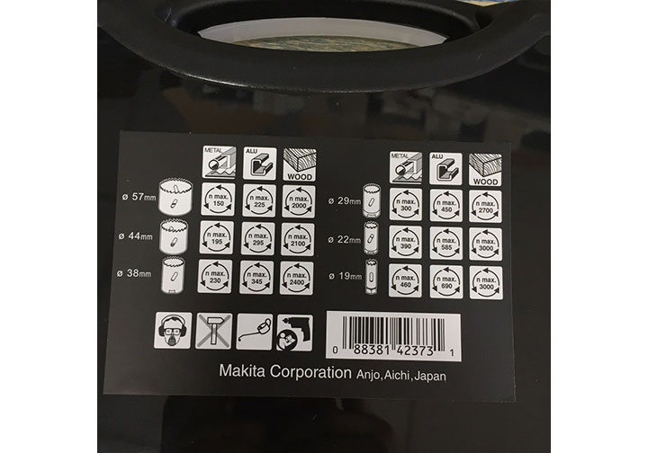 19-57mm Bộ mũi khoét lỗ Bi-Metal Makita D-47117 19-57mm Bộ mũi khoét lỗ Bi-Metal Makita D-47117