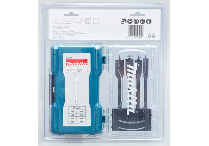 2-32mm Mũi khoan khoét gỗ đuôi cá Makita E-08707 2-32mm Mũi khoan khoét gỗ đuôi cá Makita E-08707