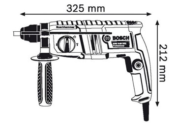 20mm Máy khoan búa 600W Bosch GBH 2-20 DRE 20mm Máy khoan búa 600W Bosch GBH 2-20 DRE
