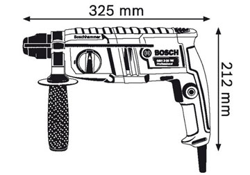 20mm Máy khoan búa 600W Bosch GBH 2-20 RE 20mm Máy khoan búa 600W Bosch GBH 2-20 RE