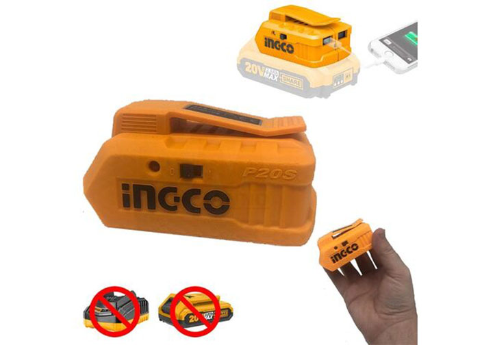 20V Bộ chuyển sạc USB Ingco CUCLI2001 20V Bộ chuyển sạc USB Ingco CUCLI2001
