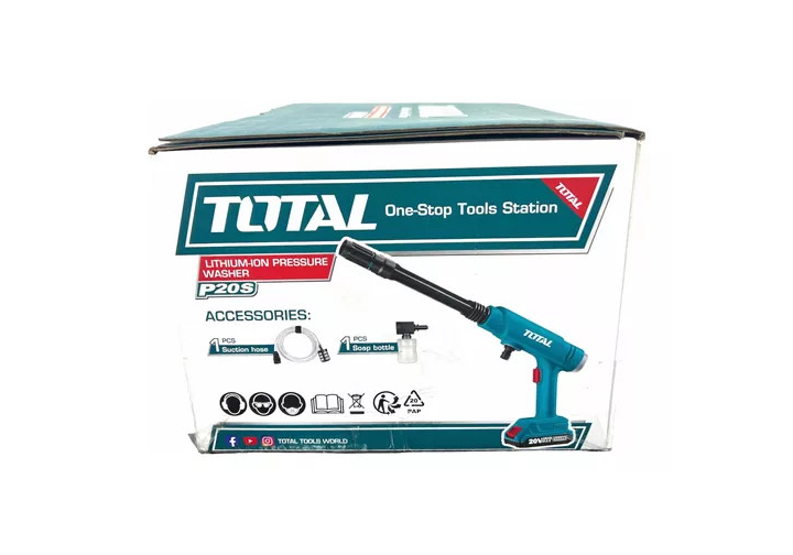 20V Bộ máy xịt rửa dùng pin Total TPWLI20282 20V Bộ máy xịt rửa dùng pin Total TPWLI20282