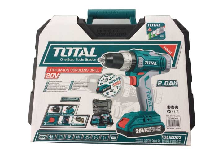20V Máy khoan vặn vít dùng pin 47 chi tiết Total TDLI2003 20V Máy khoan vặn vít dùng pin 47 chi tiết Total TDLI2003