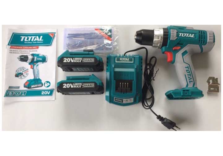20V Máy khoan vặn vít dùng pin 47 chi tiết Total TDLI2003 20V Máy khoan vặn vít dùng pin 47 chi tiết Total TDLI2003