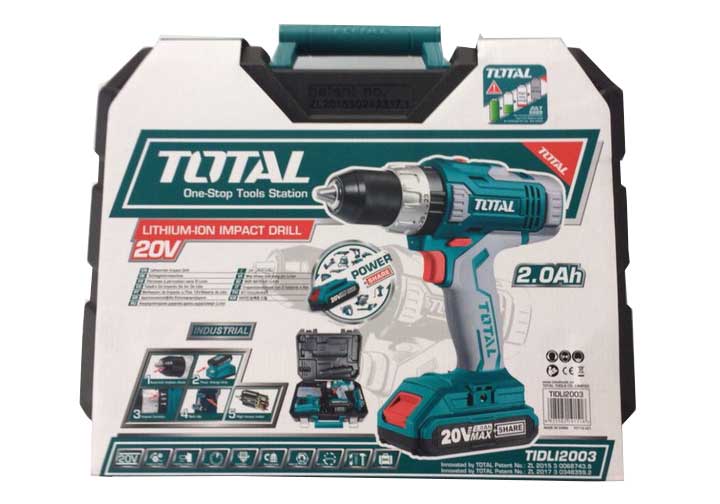 20V Máy khoan vặn vít dùng pin 50 chi tiết Total TIDLI2003 20V Máy khoan vặn vít dùng pin 50 chi tiết Total TIDLI2003