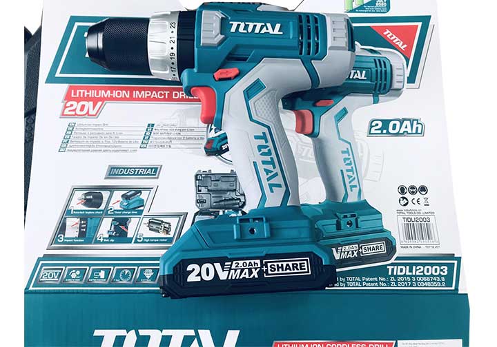 20V Máy khoan vặn vít dùng pin 50 chi tiết Total TIDLI2003 20V Máy khoan vặn vít dùng pin 50 chi tiết Total TIDLI2003