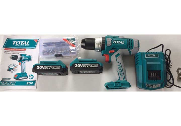 20V Máy khoan vặn vít dùng pin 50 chi tiết Total TIDLI2003 20V Máy khoan vặn vít dùng pin 50 chi tiết Total TIDLI2003
