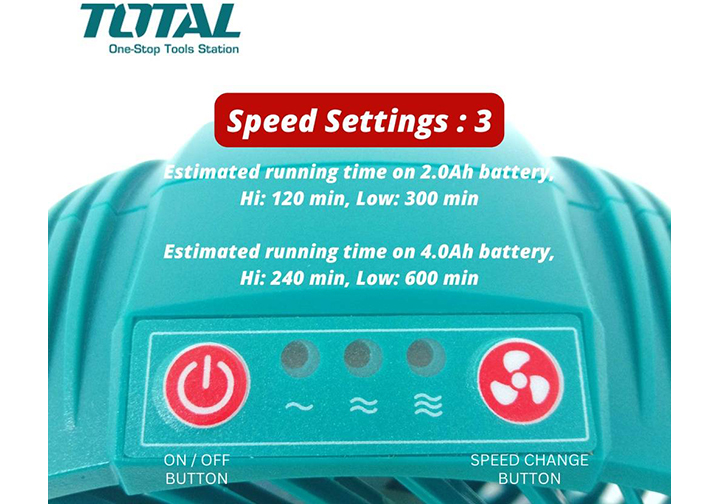 20V Quạt máy dùng pin Total TFALI2007 20V Quạt máy dùng pin Total TFALI2007