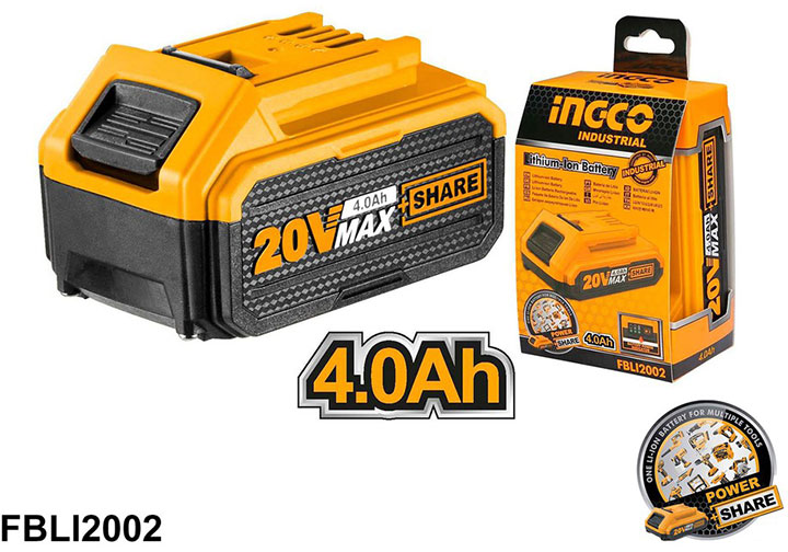 20V/4.0Ah Pin Lithium-Ion Ingco FBLI2002 20V/4.0Ah Pin Lithium-Ion Ingco FBLI2002