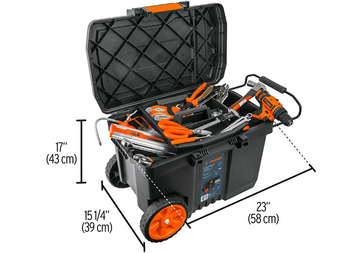 23" Thùng đồ nghề có bánh xe kéo Truper 10902 (CHP-23R) 23" Thùng đồ nghề có bánh xe kéo Truper 10902 (CHP-23R)