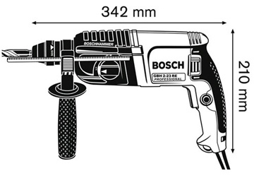 23mm Máy khoan búa 650W Bosch GBH 2-23RE 23mm Máy khoan búa 650W Bosch GBH 2-23RE