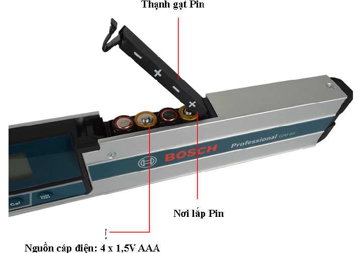24" (600mm) Thước thủy đo nghiêng điện tử Bosch GIM 60 24" (600mm) Thước thủy đo nghiêng điện tử Bosch GIM 60