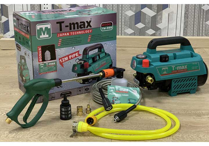 2500W Máy xịt rửa xe chỉnh áp T-Max TM-999 2500W Máy xịt rửa xe chỉnh áp T-Max TM-999