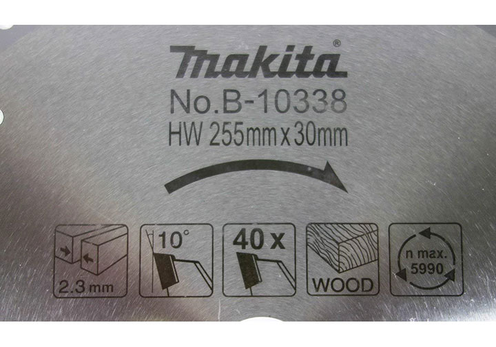 255X30X40T Lưỡi cưa hợp kim Makita B-10338 255X30X40T Lưỡi cưa hợp kim Makita B-10338