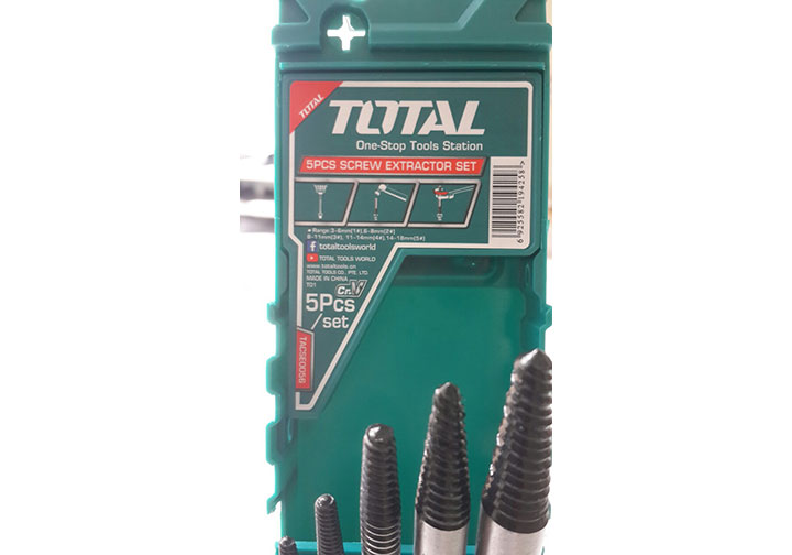 3-18mm Bộ mũi taro lấy ốc gãy 5 chi tiết Total TACSE0056 3-18mm Bộ mũi taro lấy ốc gãy 5 chi tiết Total TACSE0056