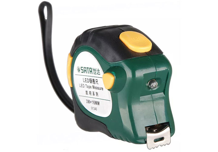 3.5m Thước cuốn thép có đèn led Sata 91-346 (91346) 3.5m Thước cuốn thép có đèn led Sata 91-346 (91346)