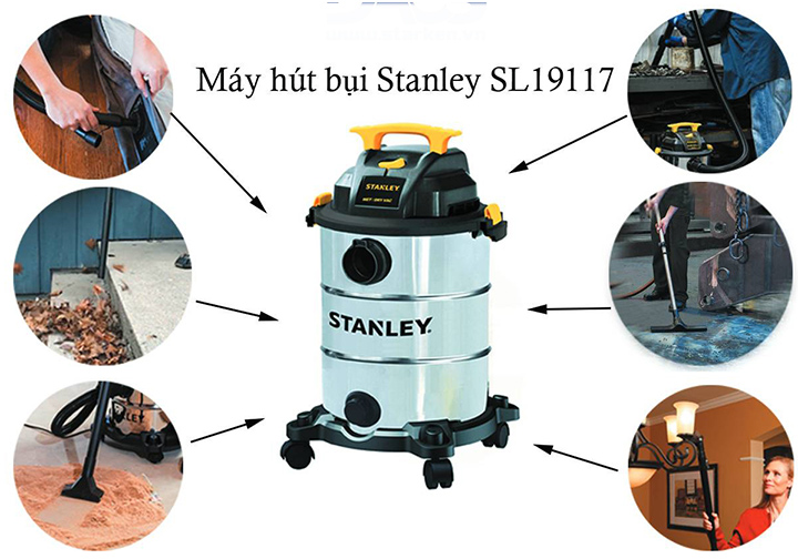 3000W Máy hút bụi ướt/khô Stanley SL19117 3000W Máy hút bụi ướt/khô Stanley SL19117
