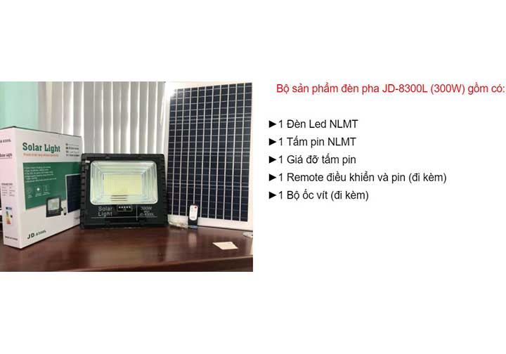 300W Đèn năng lượng mặt trời Solar Light JD-8300L 300W Đèn năng lượng mặt trời Solar Light JD-8300L