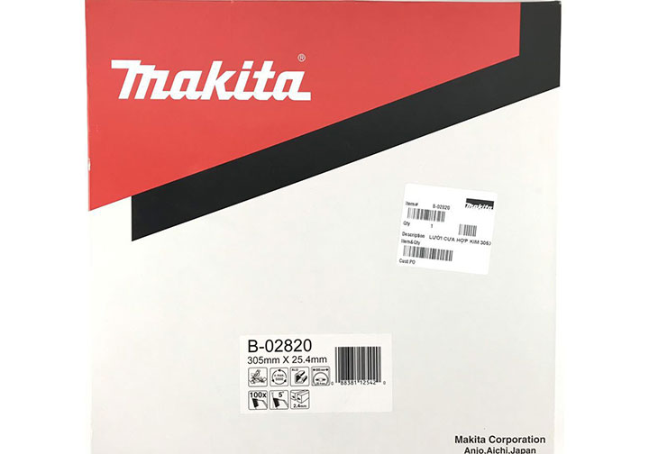305X25.4X100T Lưỡi cưa hợp kim cắt nhôm Makita B-02820 305X25.4X100T Lưỡi cưa hợp kim cắt nhôm Makita B-02820