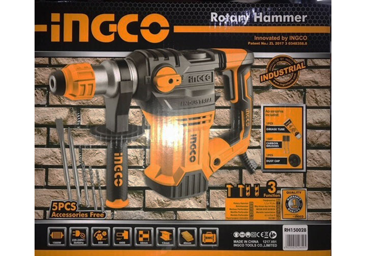 32mm Máy khoan đục bê tông 1500W INGCO RH150028 32mm Máy khoan đục bê tông 1500W INGCO RH150028
