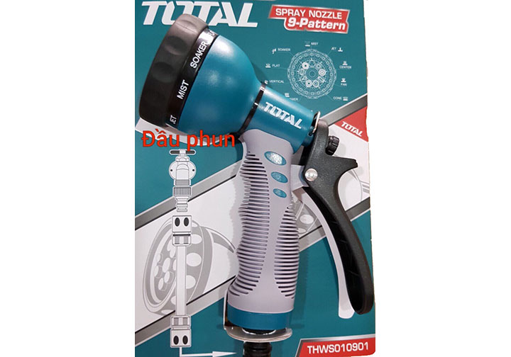 3/4" Vòi phun nước máy xịt rửa Total THWS010901 3/4" Vòi phun nước máy xịt rửa Total THWS010901