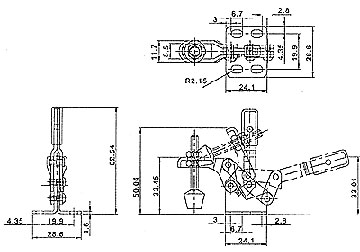 35kg Gá kẹp (cam kẹp) định vị chiều dọc King-Diamond KD-13009 35kg Gá kẹp (cam kẹp) định vị chiều dọc King-Diamond KD-13009