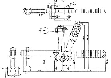 370kg Gá kẹp (cam kẹp) định vị chiều ngang King-Diamond KD-20235 370kg Gá kẹp (cam kẹp) định vị chiều ngang King-Diamond KD-20235
