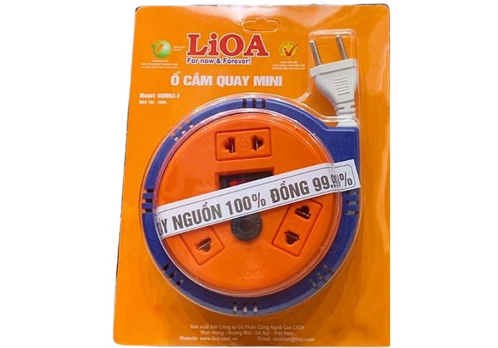 3m Ổ cắm điện kiểu đĩa bay mini 10A Lioa OQMN3-3 3m Ổ cắm điện kiểu đĩa bay mini 10A Lioa OQMN3-3