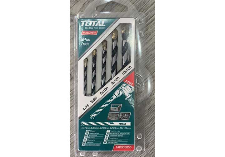 4-10mm Bộ mũi khoan bê tông 5 chi tiết Total TACSD5055 4-10mm Bộ mũi khoan bê tông 5 chi tiết Total TACSD5055