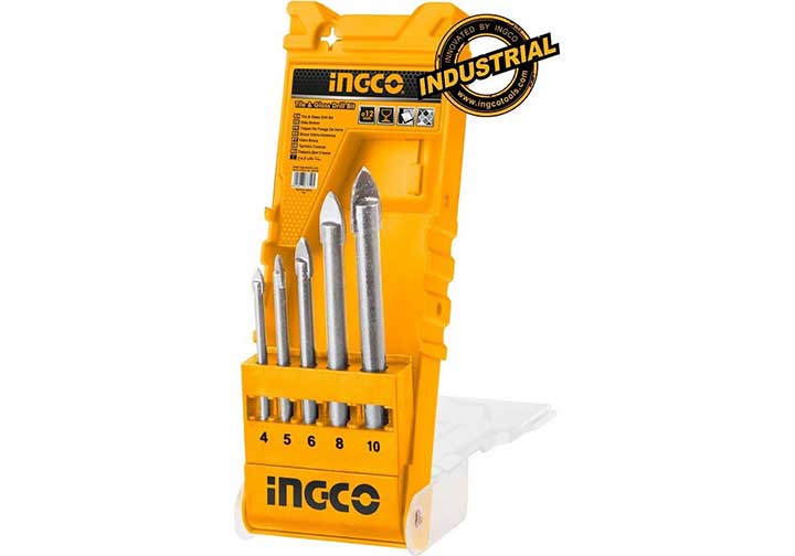 4-10mm Bộ mũi khoan kiếng (kính) Ingco AKD7058 4-10mm Bộ mũi khoan kiếng (kính) Ingco AKD7058